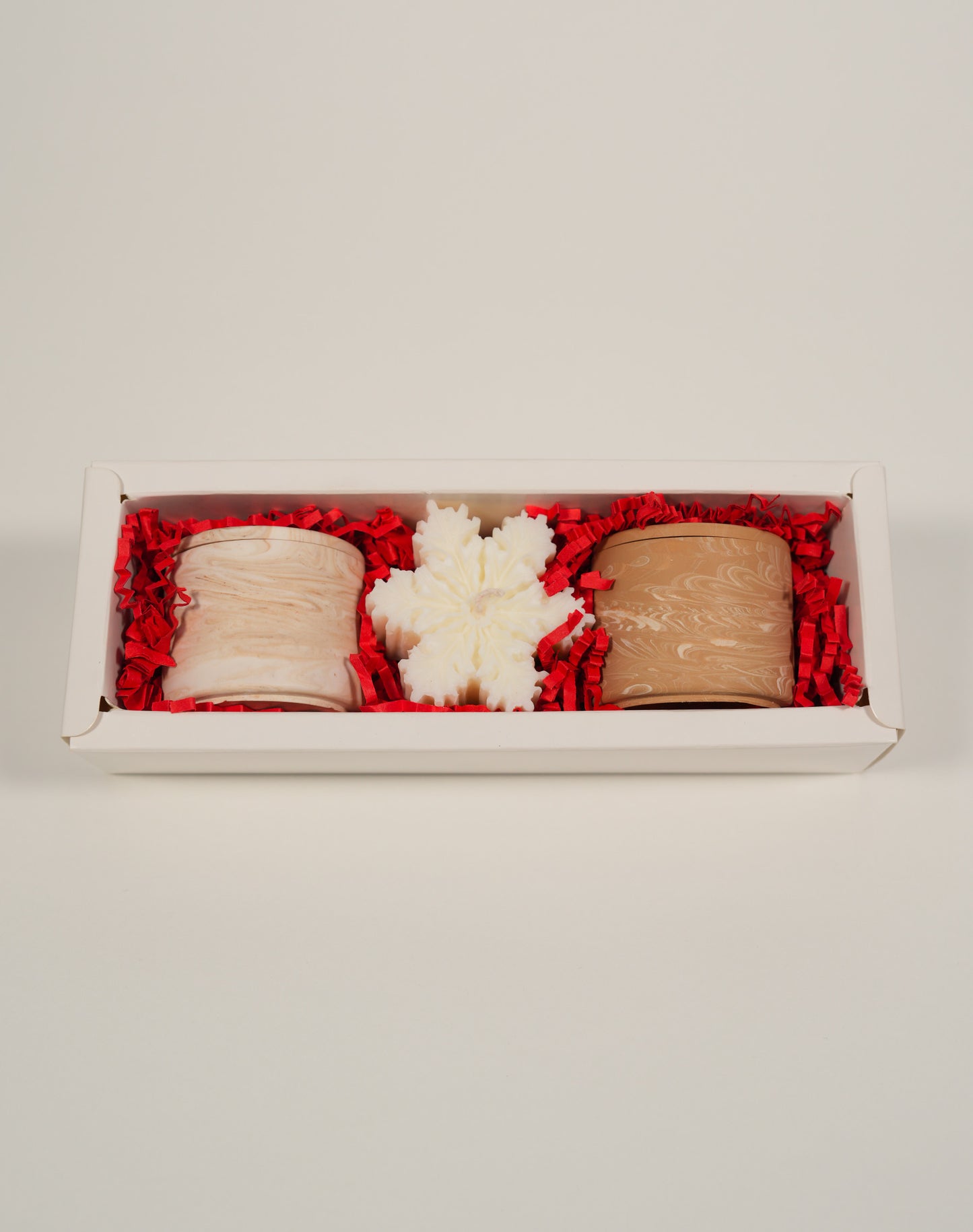 coffret de noël avec bougies