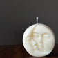 Bougie blanche demi lune soleil
